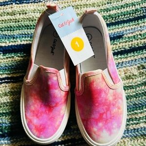 Cat & Jack Pink Canvas Sneakers Easy Slip-On Design
